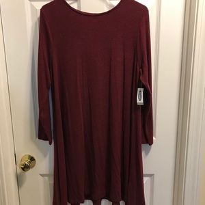 Old Navy maroon or burgundy swing dress
